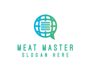 Global International Message logo design