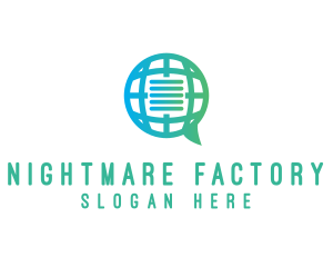 Global International Message logo design