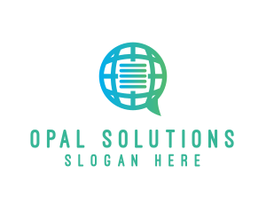 Global International Message logo design