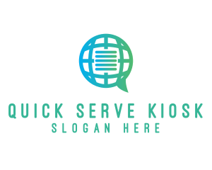 Global International Message logo design