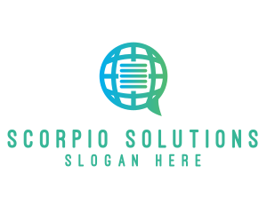 Global International Message logo design