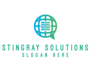 Global International Message logo design