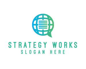 Global International Message logo design