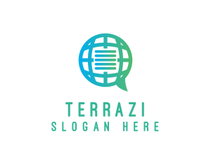 Global International Message logo design