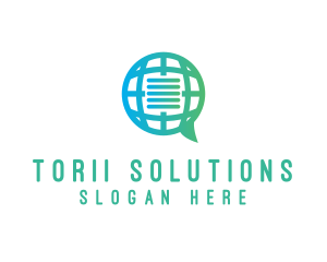 Global International Message logo design