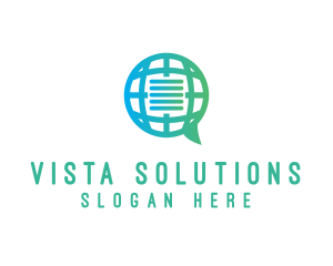 Global International Message logo design