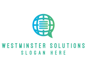 Global International Message logo design