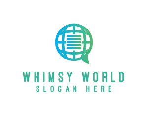 Global International Message logo design