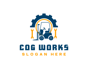 Cog - Forklift Cog Wrench logo design