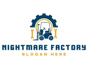 Forklift Cog Wrench logo design