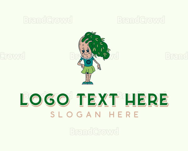 Feminine Tree Landscaping Logo