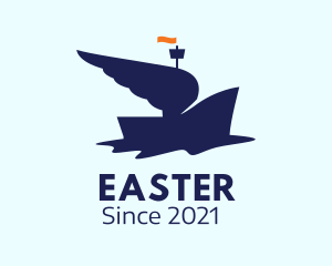 Viking - Blue Winged Boat logo design