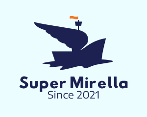 Sea - Blue Winged Boat logo design