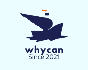 Galleon - Blue Winged Boat logo design