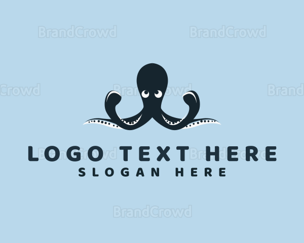 Aquatic Octopus Animal Logo