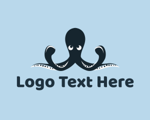Mascot - Blue Octopus Mascot logo design