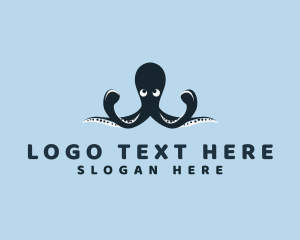 Submarine - Aquatic Octopus Animal logo design