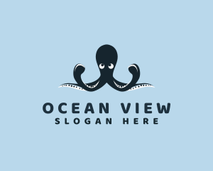 Aquatic Octopus Animal logo design