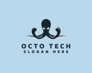 Aquatic Octopus Animal logo design