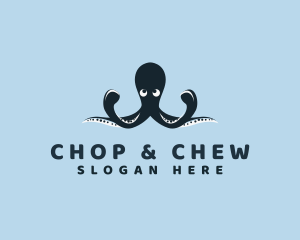 Seafood - Aquatic Octopus Animal logo design