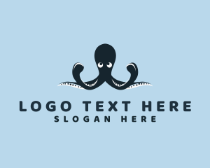 Aquarium - Aquatic Octopus Animal logo design