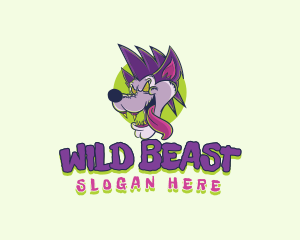 Crazy Wolf Beast logo design
