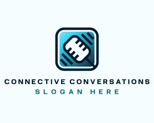 Dialogue - Podcast Media Mic logo design
