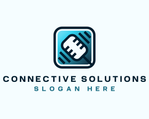 Communicate - Podcast Media Mic logo design