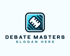 Debate - Podcast Media Mic logo design