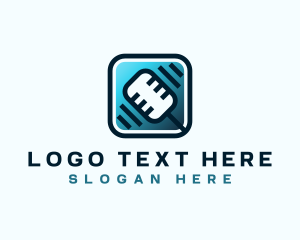 Dialogue - Podcast Media Mic logo design