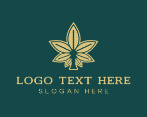 Hemp - Cannabis Herbal Leaf logo design