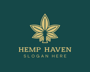 Cannabis Herbal Leaf logo design