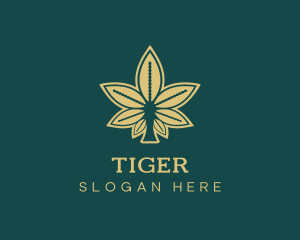 Hash - Cannabis Herbal Leaf logo design
