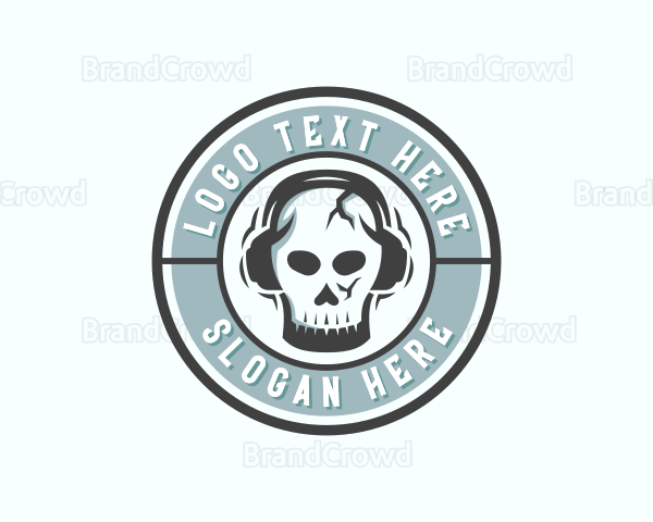 Skull DJ Headphones Logo