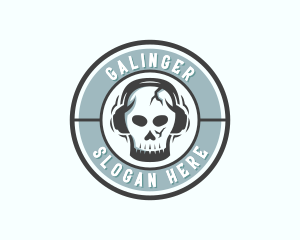 Skull - Skull DJ Headphones logo design