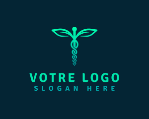 Consultation - Medical Leaf Caduceus logo design