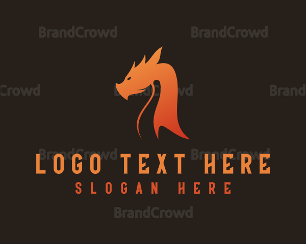 Dragon Head Creature Logo