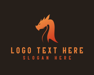 Clan - Dragon Head Creature logo design