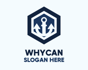 Safety - Anchor Hexagon Badge logo design