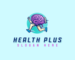 Mental Running Brain logo design