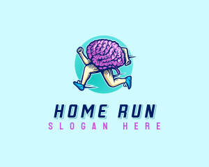 Mental Running Brain logo design