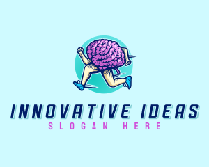 Mental Running Brain logo design