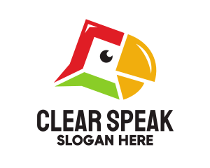 Parrot Speech Bubble logo design