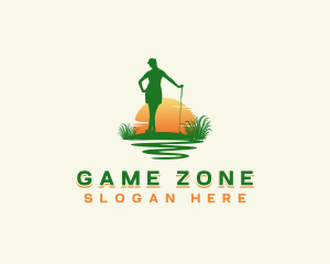 Woman Golf Game logo design