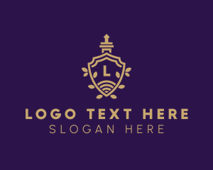 Sword Shield Regal Wreath  Logo