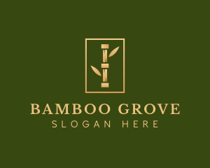 Bamboo - Gold Bamboo Plant logo design