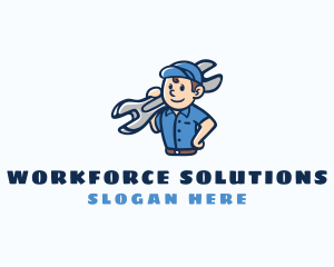 Labor - Wrench Mechanic Repair logo design