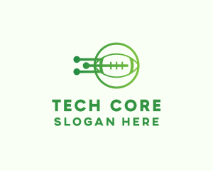 Green Football Tech logo design