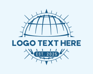 Navigation - Globe Navigation Compass logo design