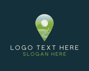 Location - Golf Course Pin logo design